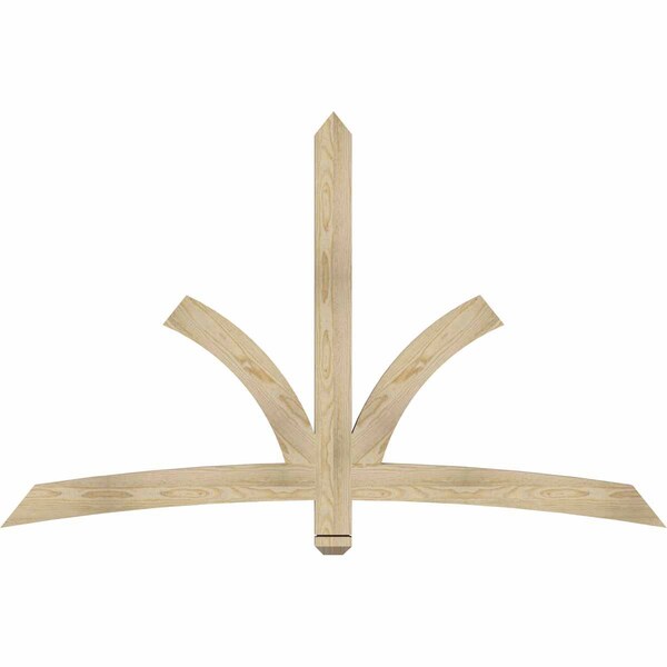 Ekena Millwork Davenport Rough Sawn Timber Gable Bracket, Douglas Fir, 72"W x 45"H x 2"D x 4"F, 15/12 Pitch GBW072X45X0204DAV00RDF - main